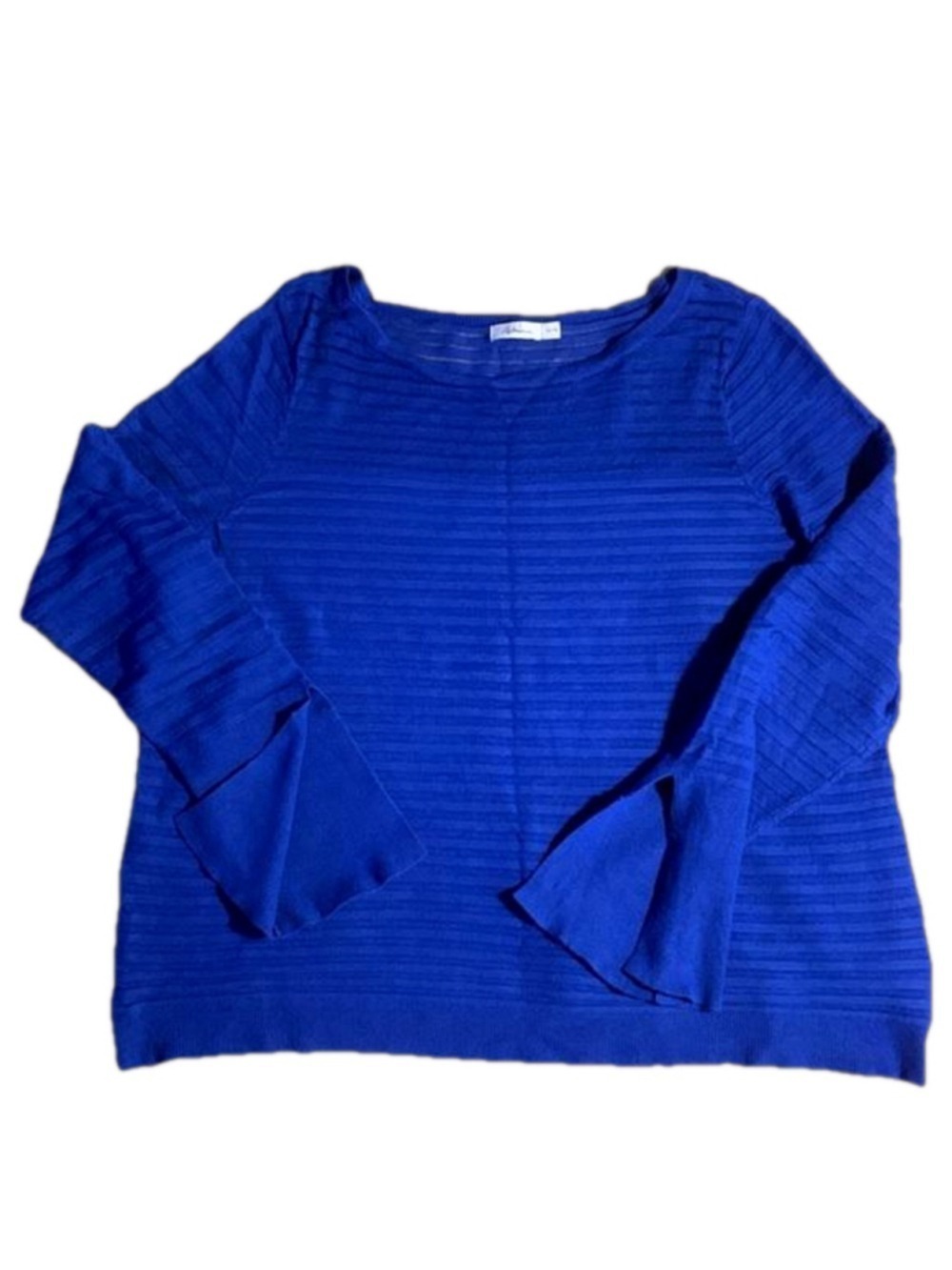 Royal blue horizontal striped long sleeve sweater crewneck XL
